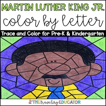 Preview of MLK Coloring Pages | Color by Letter