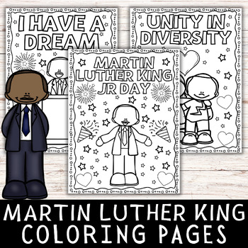 Preview of MLK Coloring Pages Martin Luther King, Jr Day Coloring Pages MLK Day Activities
