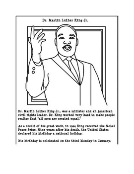 MLK Day Coloring Pages, Martin Luther King Zen Doodle Coloring | TPT