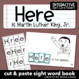 Black History Month - MLK Day Sight Word Book "HERE is Mar