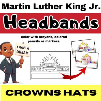 Preview of MLK Day Headband Coloring Activity | Martin Luther King Jr. Day Crowns Hats