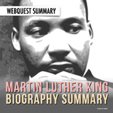 MLK Day: Martin Luther King Jr Activity, Webquest, Biograp