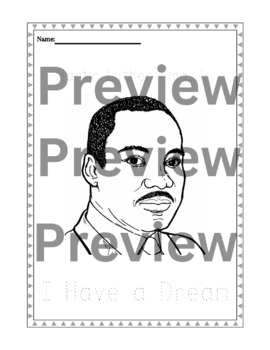 MLK Day Martin Luther King Jr. Tracing | K-2 by ABC Affirmations