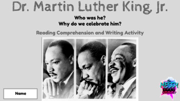 Preview of MLK Day- Reading and Writing Activity