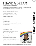 MLK Day Song - "I Have A Dream" Free Lyric Sheet