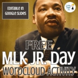 MLK Day WordCloud Activity - Editable in Google Slides!