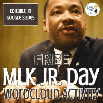 Preview of MLK Day WordCloud Activity - Editable in Google Slides!