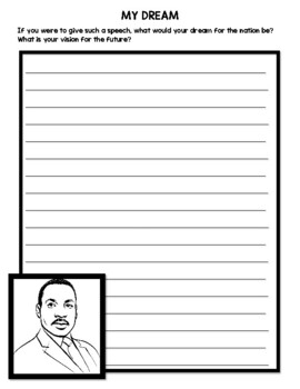 Preview of MLK FREE Writing Activity Differentiated for ALL GRADES