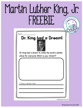 MLK FREEBIE! by Kindergarten Cafe | TPT