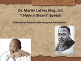 MLK "I Have A Dream" Common Core Annotated Text w/Marginal Notes
