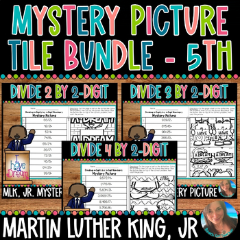 Preview of MLK, JR. DIVISION MYSTERY PICTURES BUNDLE | 5.NBT.B.5