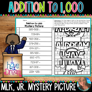 Preview of MLK, JR MYSTERY PICTURE ADDITION TO 1,000 |  | 2.NR.2 | 2.NBT.B.7