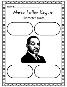 MLK Jr. Character Traits by Effortless Elementary Resources | TPT