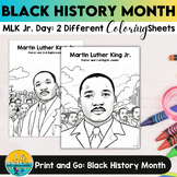 Martin Luther King Jr: Black History Month Coloring Sheets