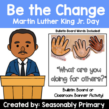 Preview of MLK Jr. Day Bulletin Board and Banner Writing and Drawing Activity