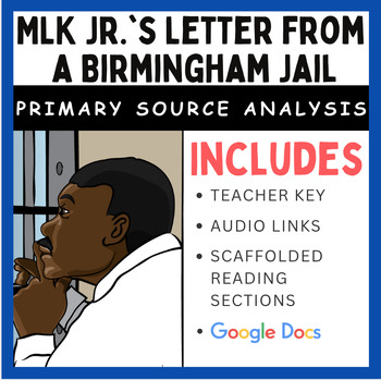 Preview of MLK Jr.'s Letter from a Birmingham Jail: Primary Source Analysis