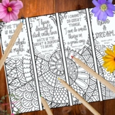 MLK Jr Quotes Coloring Bookmarks Black History Month Activ