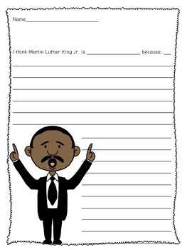 MLK Jr Writing Prompts by Ms Mac's Class | Teachers Pay Teachers
