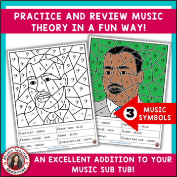 martin luther king jr music coloring pages bundle