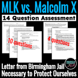 MLK Letter from Birmingham Jail vs Malcolm X Necessary to 