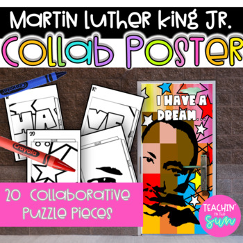 Preview of Black History Month  MLK Martin Luther King Collaborative Poster Door Decoration