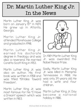 Martin Luther King Jr by School Bells N Whistles | TPT
