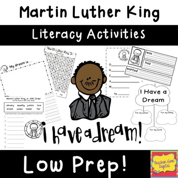 Preview of MLK Martin Luther King, Jr. Literacy Activity Packet