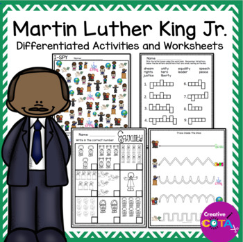 Preview of Occupational Therapy MLK Martin Luther King Jr. Math and Literacy Activities