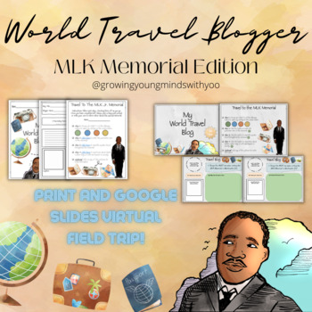 Preview of MLK Memorial Virtual Field Trip Travel Blogger Print and Digital Bundle