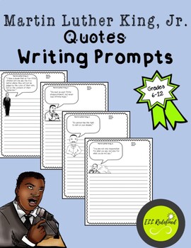 Preview of Martin Luther King Jr. Quotes Writing Prompts