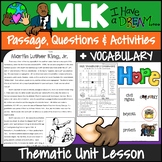 MLK Reading Comprehension Passages & Questions 3rd Grade {