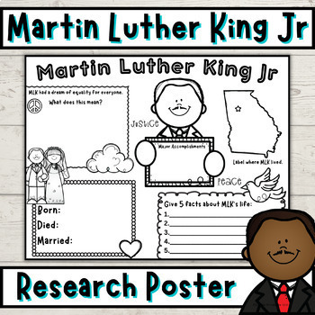 MLK Research Poster by LizBiz Products | TPT