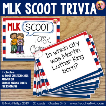 Preview of MLK Scoot Task Cards