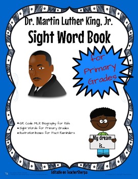 Preview of MLK Sight Word Book