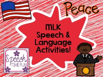 Preview of MLK Speech and Language Activities