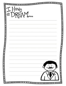 MLK Writing Papers - 3 Styles - Black and White by Pink Posy Paperie