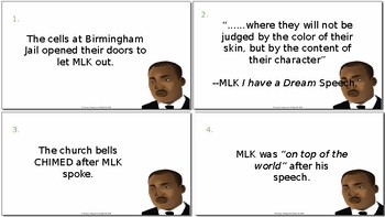 Preview of MLK and New Year Figurative Language Task Cards