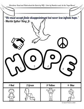 Preview of MLK coloring page, Black History Month, mindfulness, yoga, Freebie