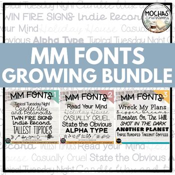 Preview of MM Fonts Growing Bundle