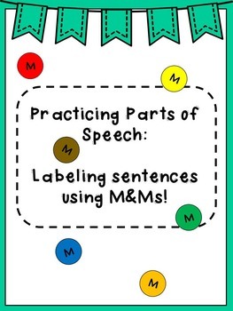 Preview of M&M Parts of Speech Activity