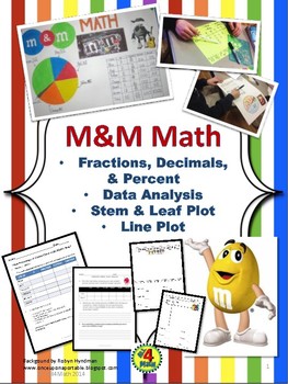 Preview of M&M Math: Fractions, Decimals, Percents, Graphs, & Data Analysis