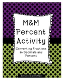 M&M Fraction Decimal Percent Activity