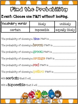 M&M Probability by Keeping Up with Kindergarten with Ms Graham | TpT