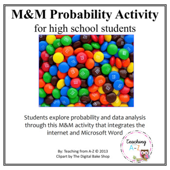 M&M Probability Web Project for High School Students by Teaching from A-Z