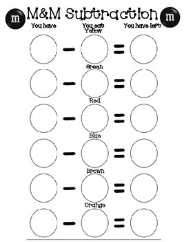 Preview of M&M Subtraction