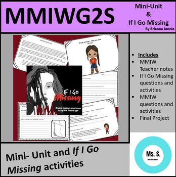 Preview of MMIWG2S & If I Go Missing Activities and Questions Red Dress Day Activities