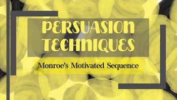 Preview of MMS - PowerPoint - Monroe's Motivated Sequence