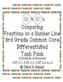 M&M's Differentiated Comparing Fractions on a Number Line 