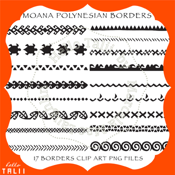 Moana Borders Clip Art By Hello Talii Teachers Pay Teachers