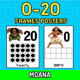 MOANA Ten Frames POSTERS | Numbers 0 to 20